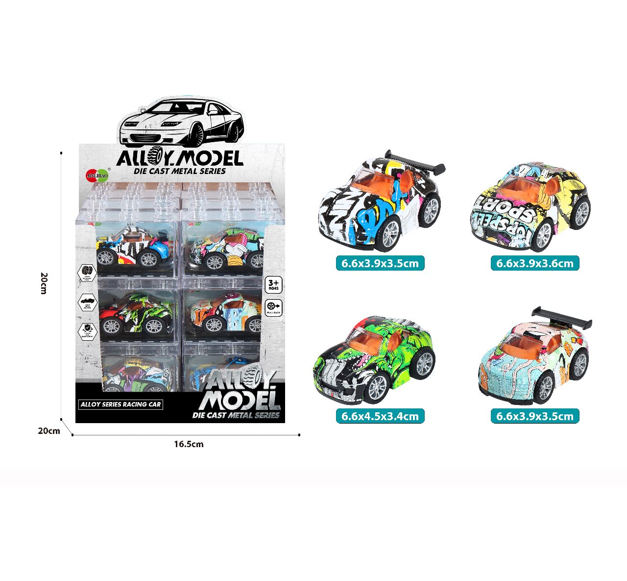 DIECAST GRAFFITI RACE CAR