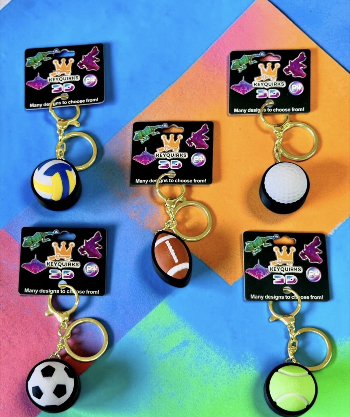 3D Click Ball Pop Keychain