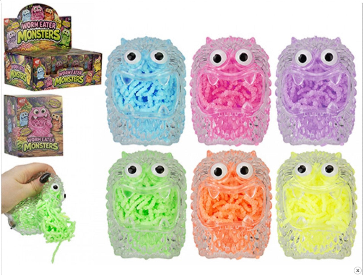 WIZZ TOYS SQUIDGY MONSTER WORM
EATER 7.5CM 6 ASSORTED