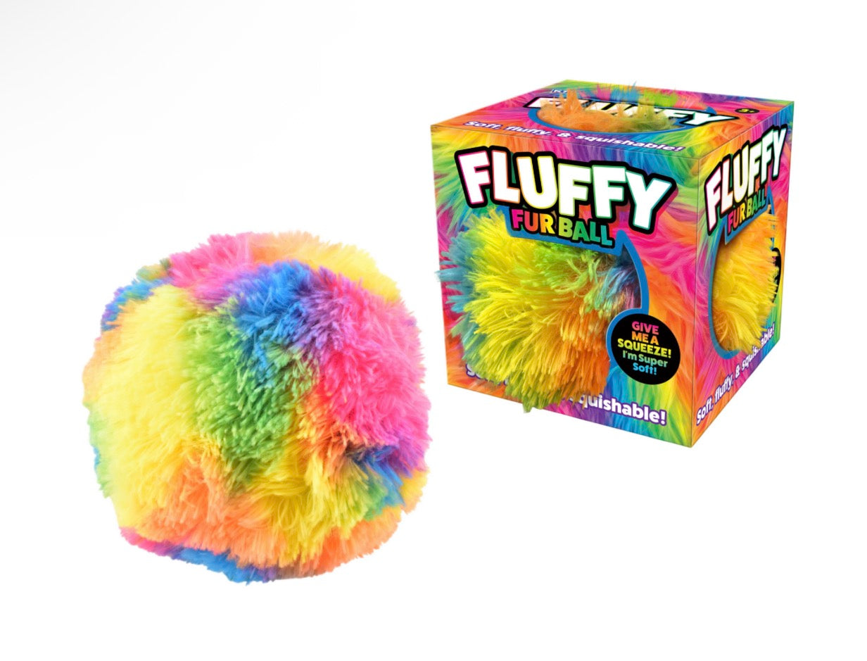 18cm Fluffy Fur Ball - Colour Window Box