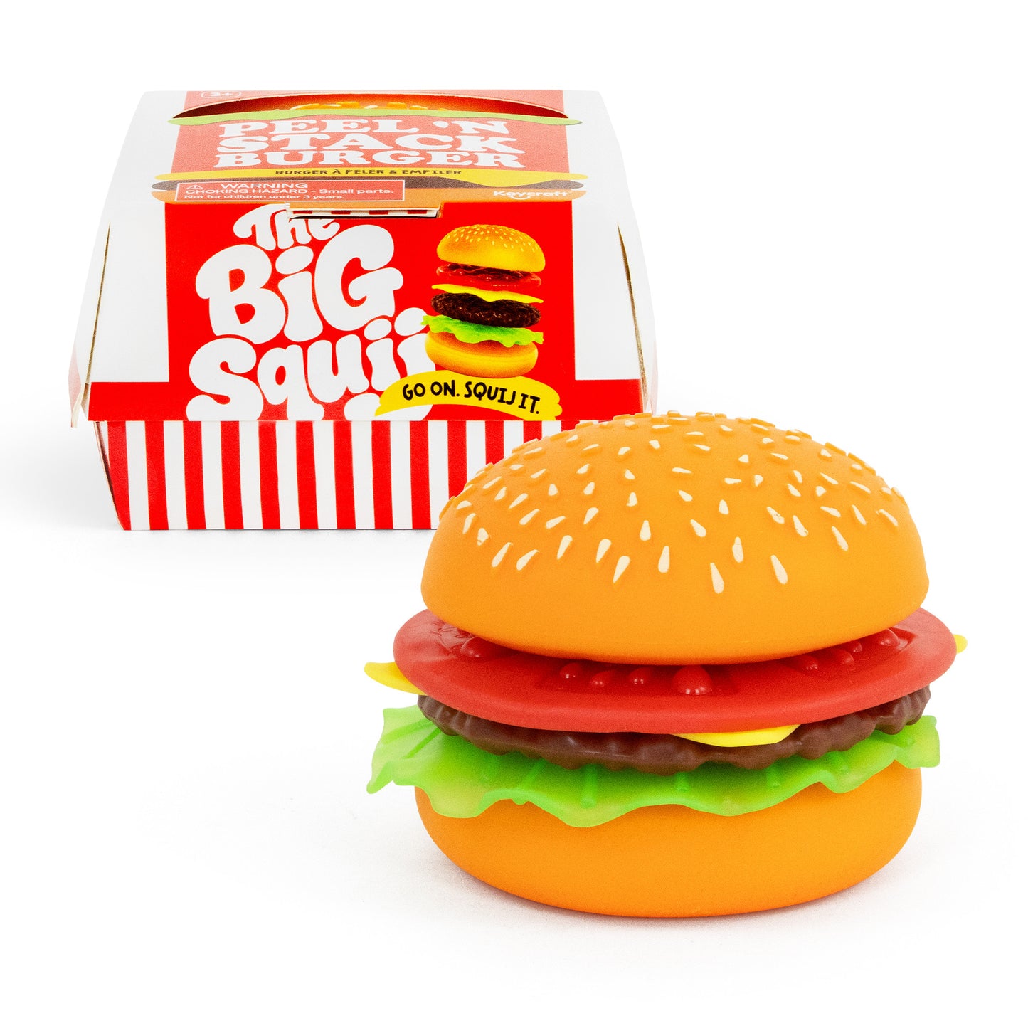 The Big Squij Peel & Stack Burger Slow-Rise Squishy Toy