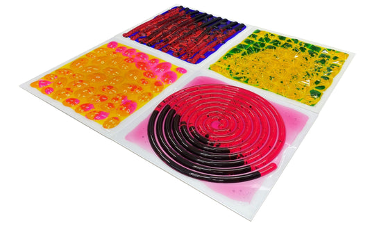 Textured Massage Sensory Liquid Tiles Set of 4 – 30cm