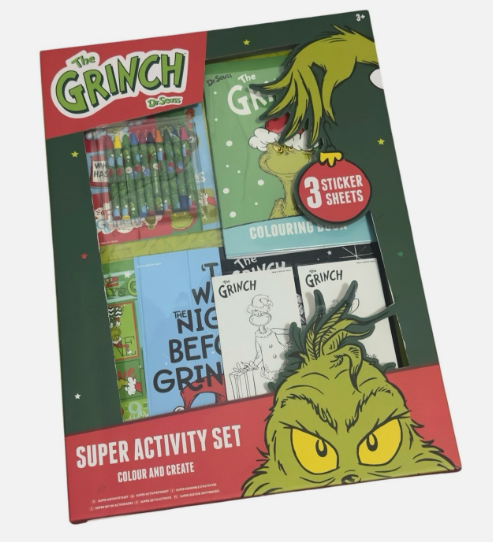The Grinch Super Activity Set Colour And Create Children’s Kids Christmas Gift