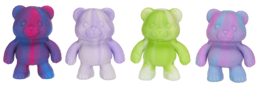 12CM SQUEEZY 2-TONE STREET BEARS 4 ASST (DB)