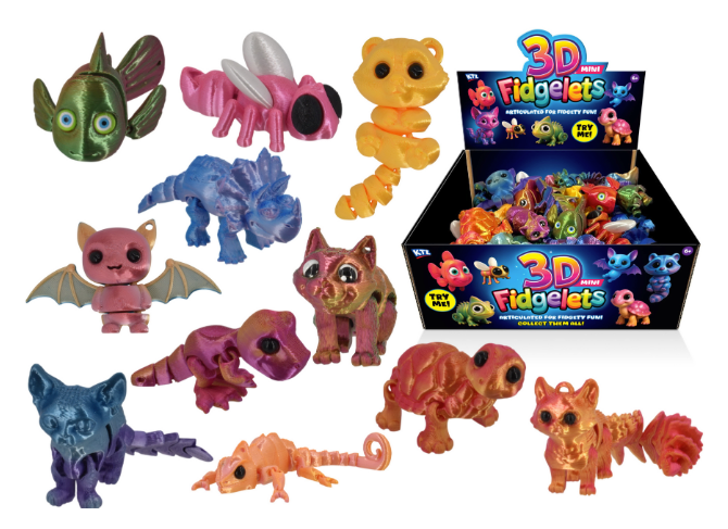 3D Mini Fidgelets - 11 Assorted - Display Box