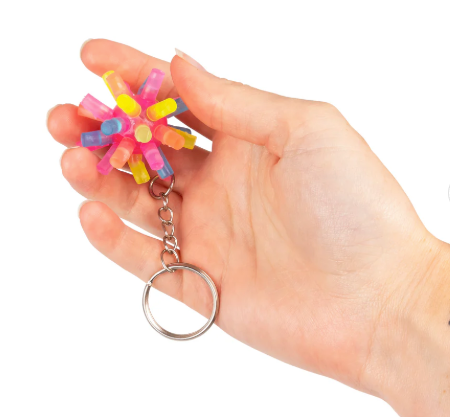 FLASHING SPIKY KEYCHAIN