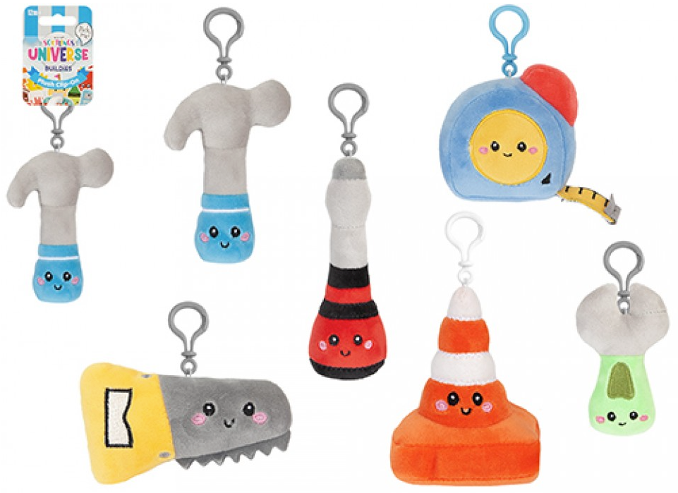 SOFTLINGS BUILDIES CLIP ONS 12CM 6 ASSORTED