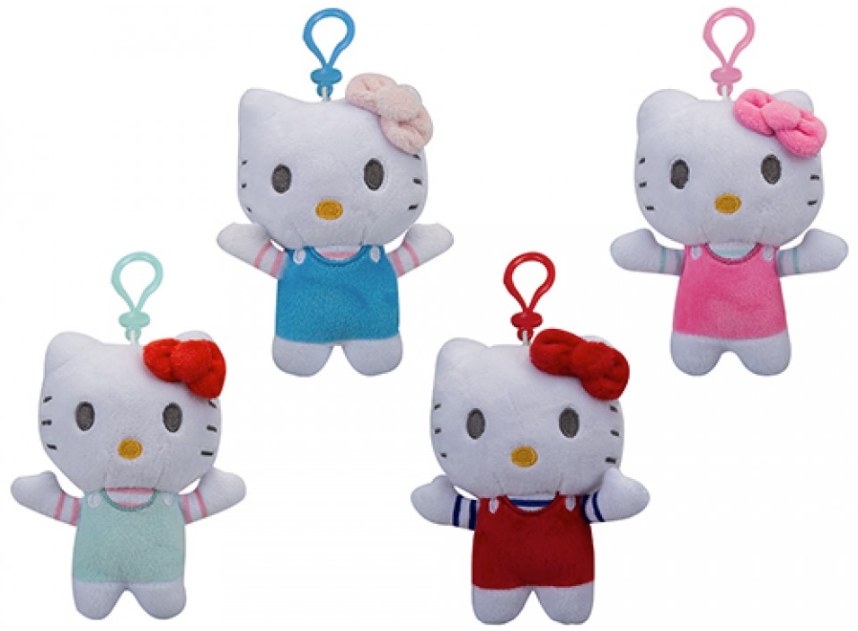HELLO KITTY CLIP ON PLUSH 12CM 4 ASSORTED