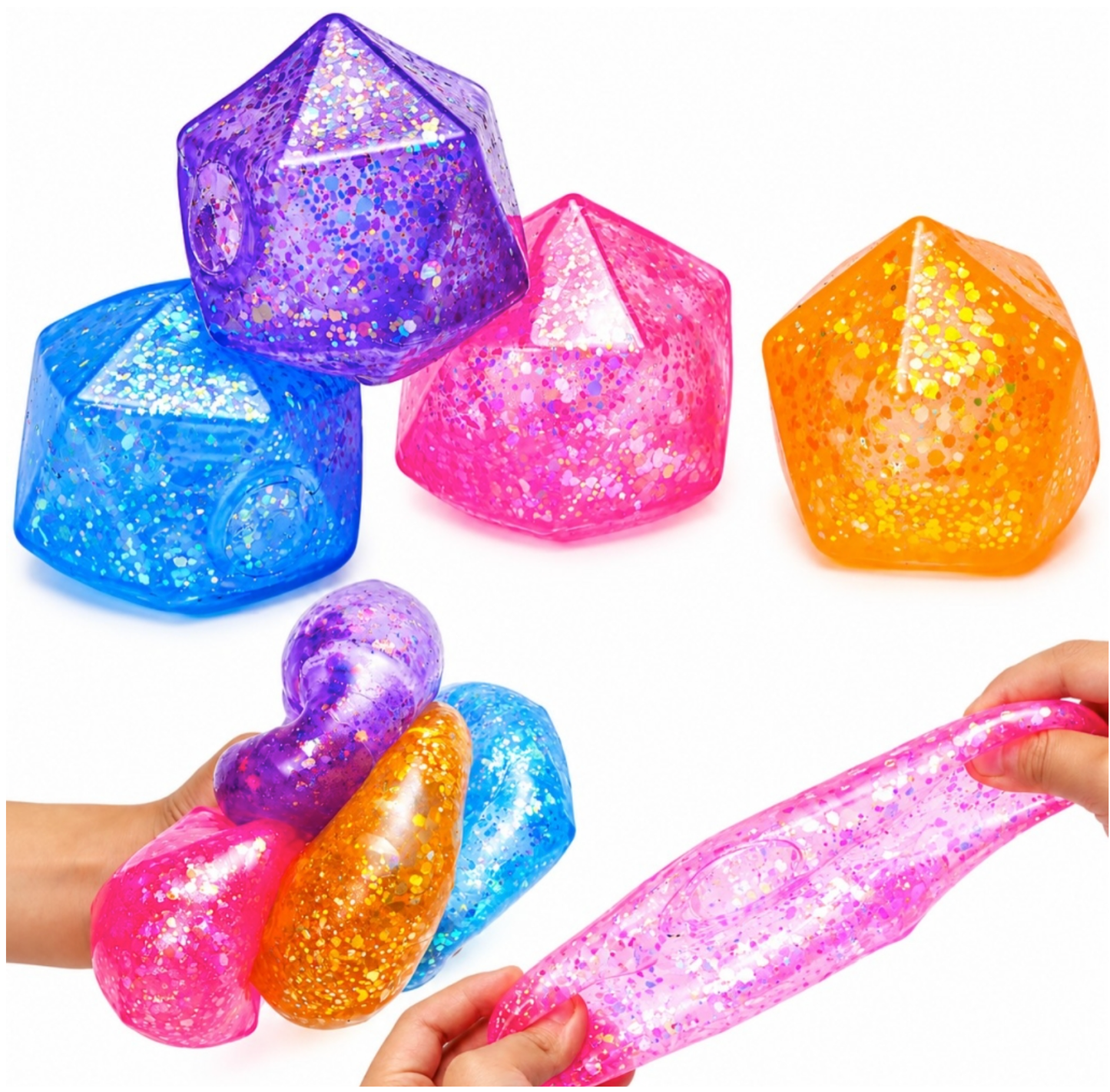 Maltose Glitter Squeeze Geometric