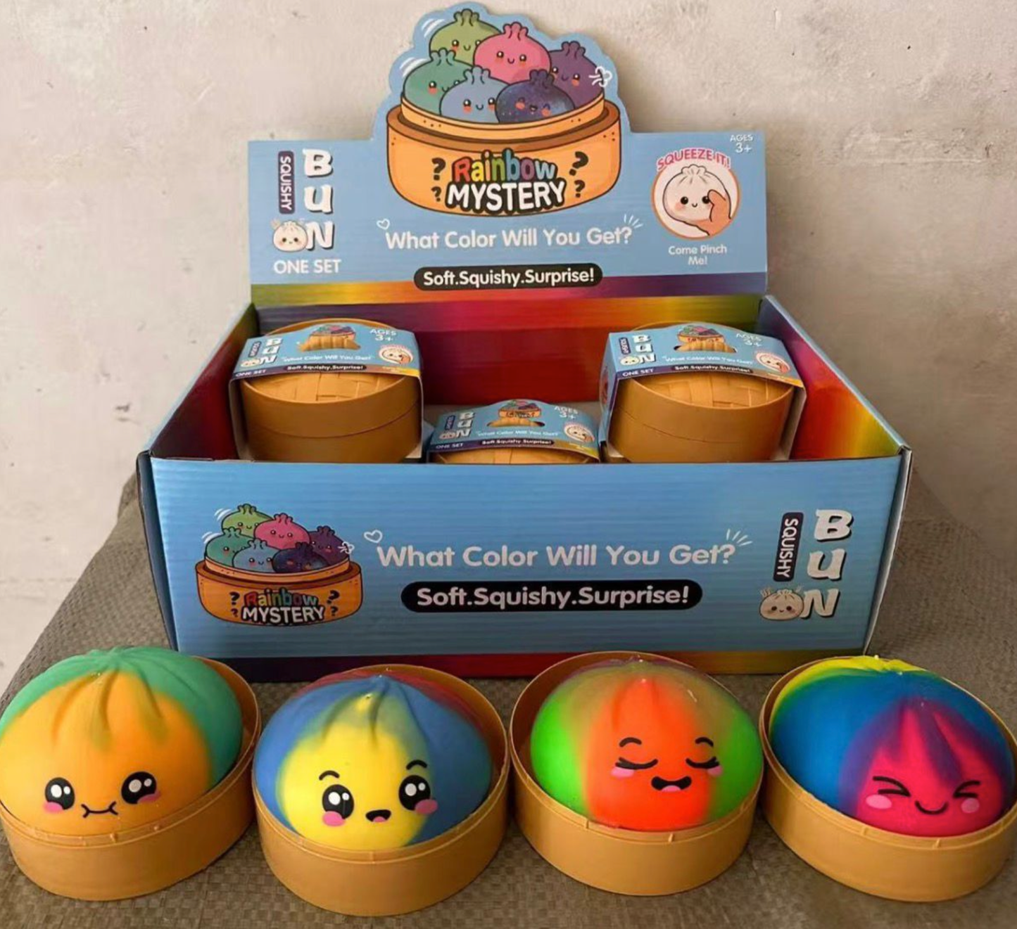 Rainbow Squishy Dumpling 8.5cm