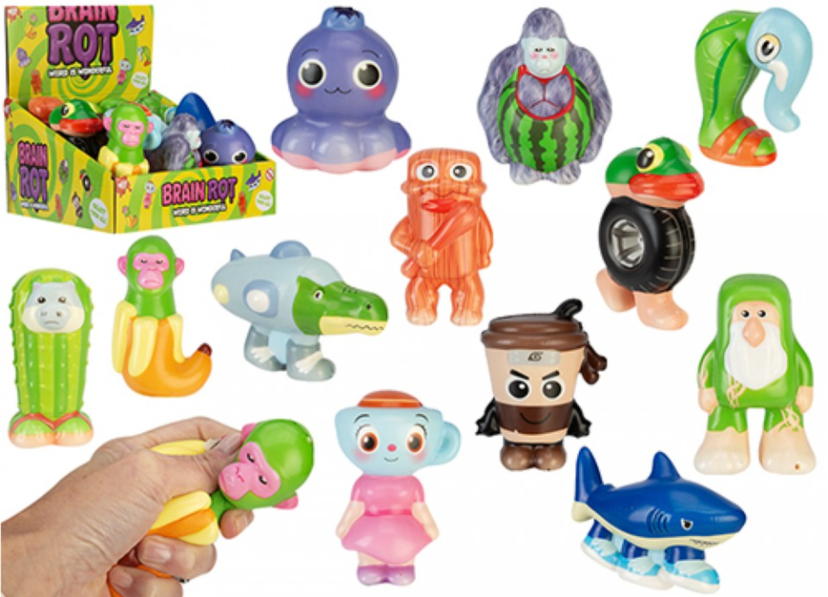 BRAIN ROT SQUISH SERIES ONE 10CM 12 ASSORTED