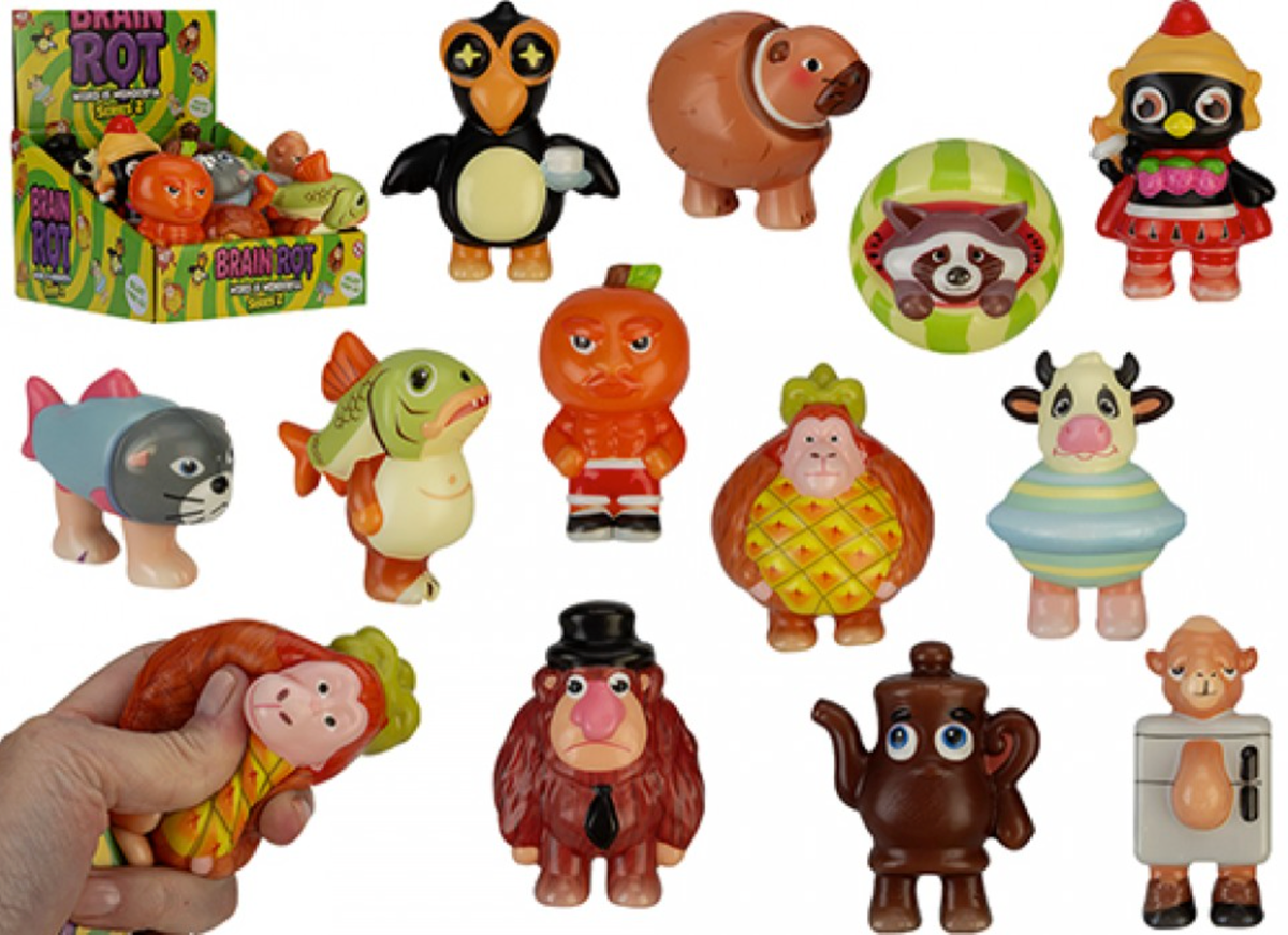 BRAIN ROT SQUISH SERIES TWO 10CM 12 ASSORTED
