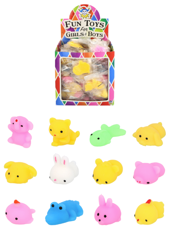Mini Animal Squishies (5cm) 12 Assorted Designs