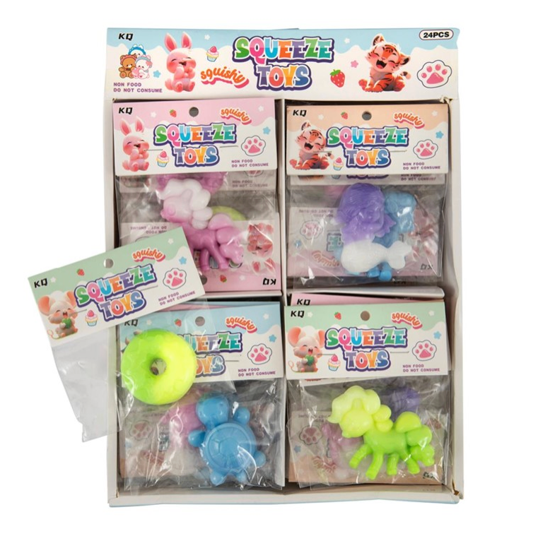 6CM ASSORTED DESIGNED SQUASHIES