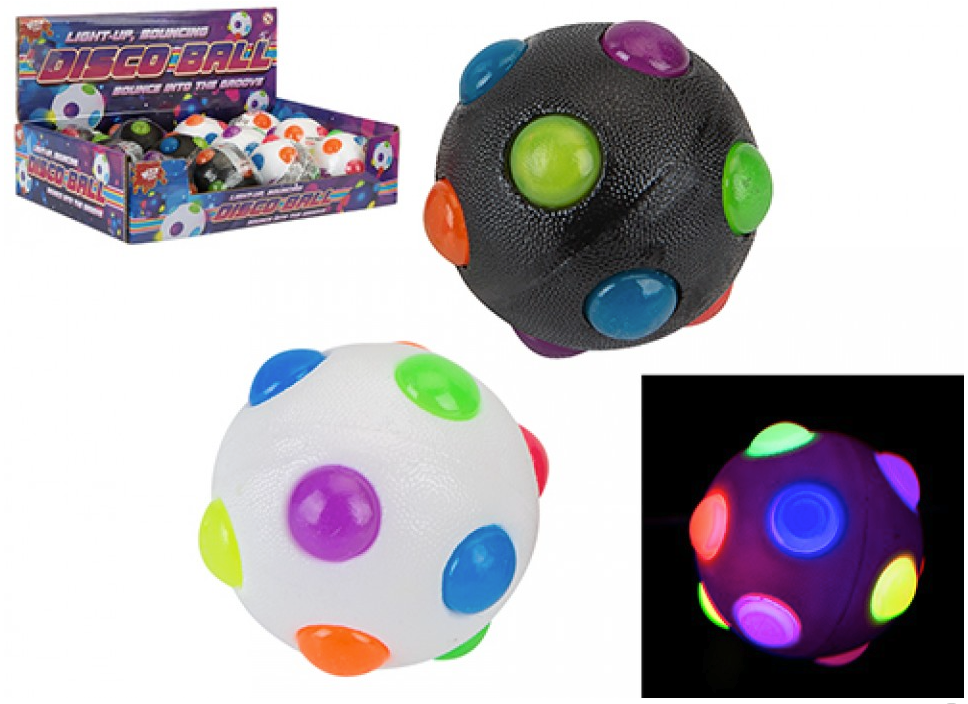 LIGHT UP DISCO BOUNCING BALL 6CM 2 ASSORTED
