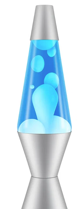 Lava Lamp Classic - White/Blue/Aluminium -14.5In
