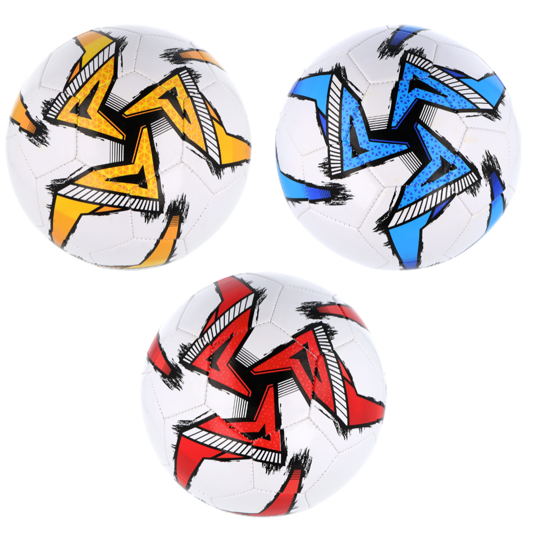 White Leather Football (270g / Size 5) 3 Assorted Designs