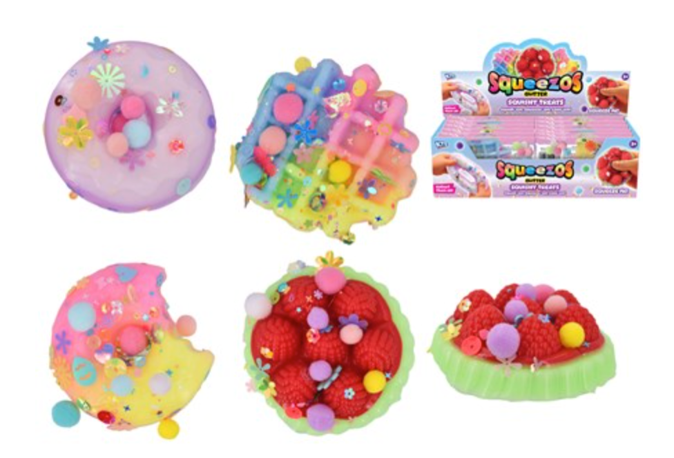 SQUISHY FOOD 4 ASST - BAG/HEADER & DBX