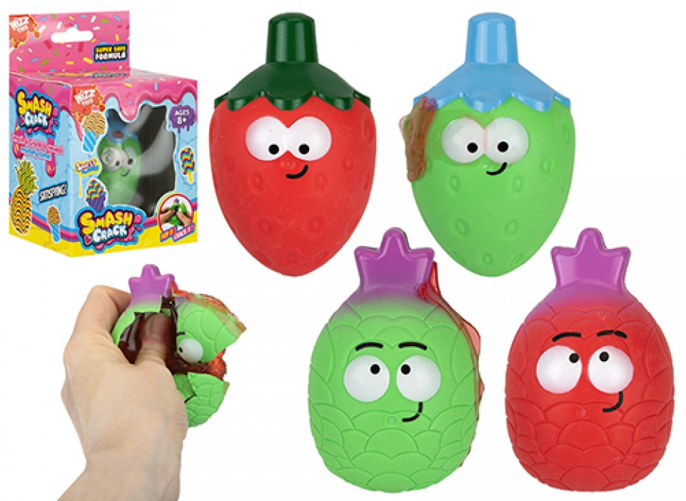 WIZZ TOYS SMASH & CRACK FRUIT 8CM 4 ASSORTED