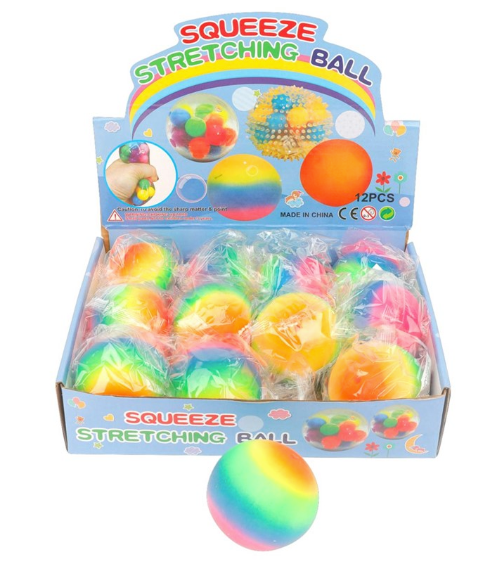 7CM RAINBOW STRETCH BALL