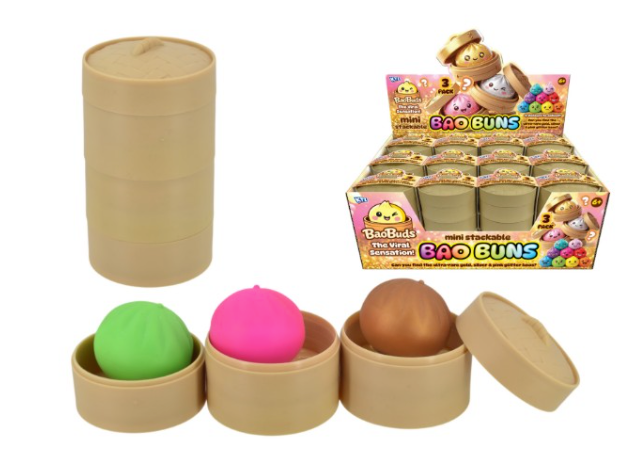 3 Tier Bao Buns Dumpling 3 Pack 3.5cm In Display Box