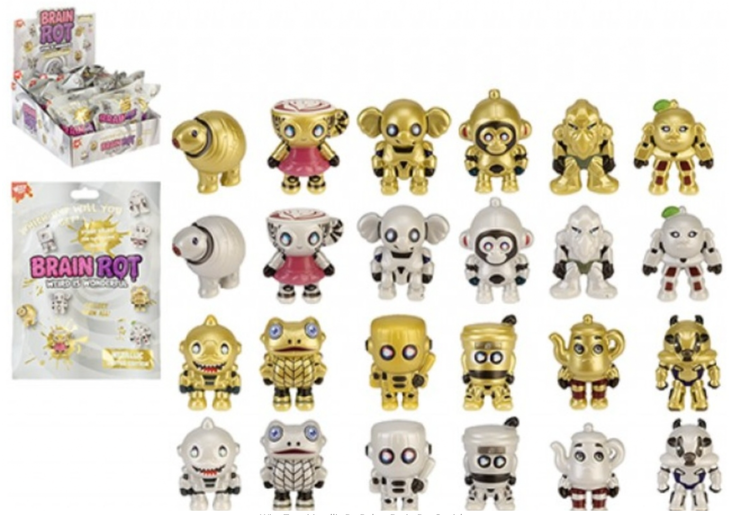 10CM METALLIC PU ROBOT BRAIN ROT