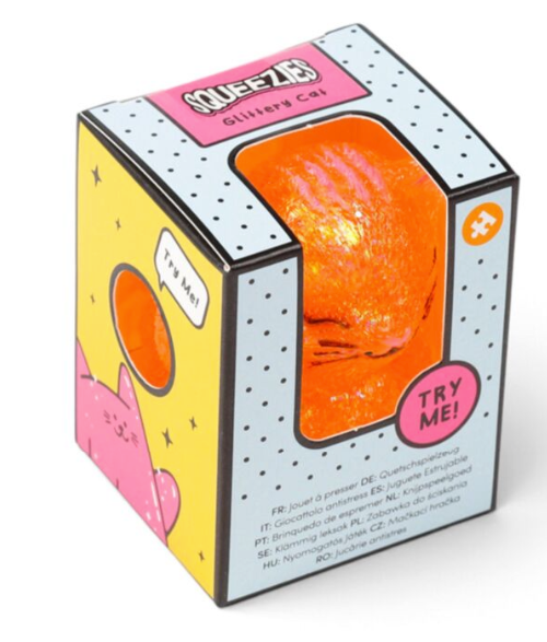 Maltose Squeezy Glitter Cat Stress Toy