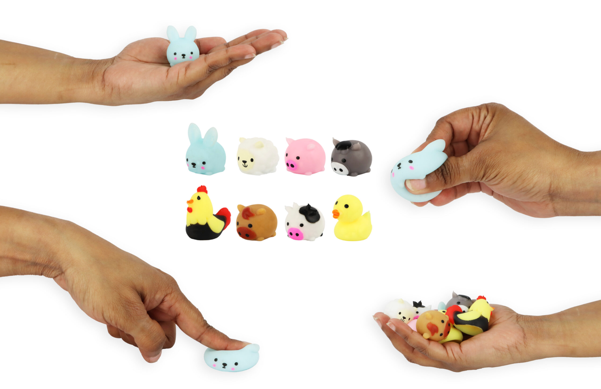 Farm Animal TPR Squishies (5cm) 8 Assorted Designs