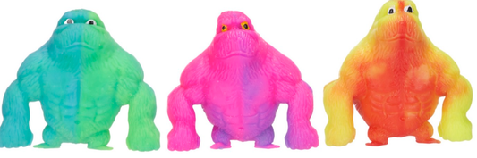 11CM STRETCHY 2-TONE NEON GORILLA 3 ASST (DB)