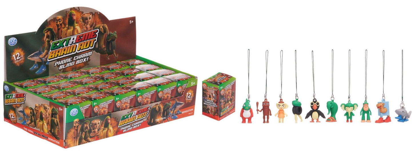 EXTREME BRAINROT PHONE CHARM BLIND BOX 12 ASST