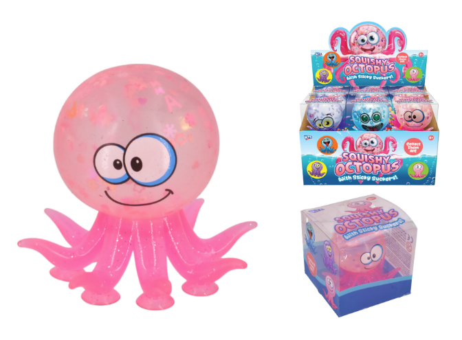 Sucker Octopus (3 Colours) Acetate Box / Display Box
