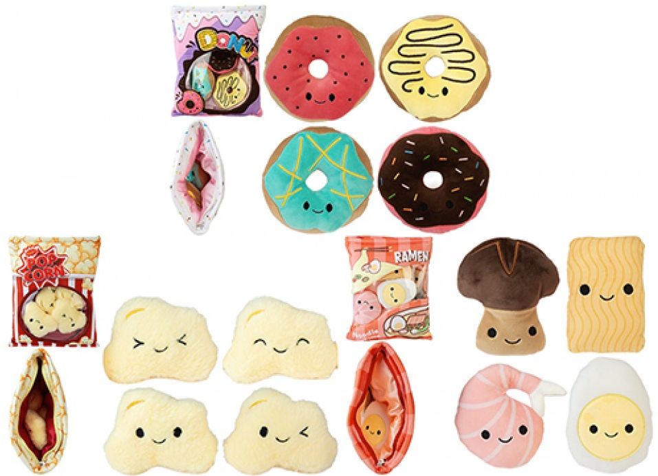 MOCHI POP SNACK PACK PLUSH 16" 3 ASSORTED