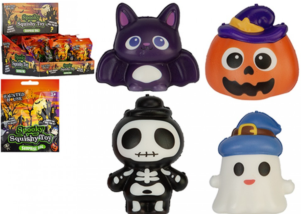 HAUNTED HOUSE HALLOWEEN SQUISH TOY IN BLIND BAG 8CM