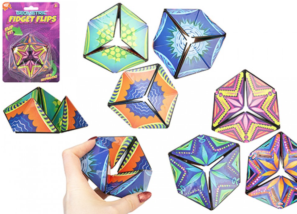 WIZZ TOYS GEOMETRIC FIDGET FLIP 2 ASSORTED