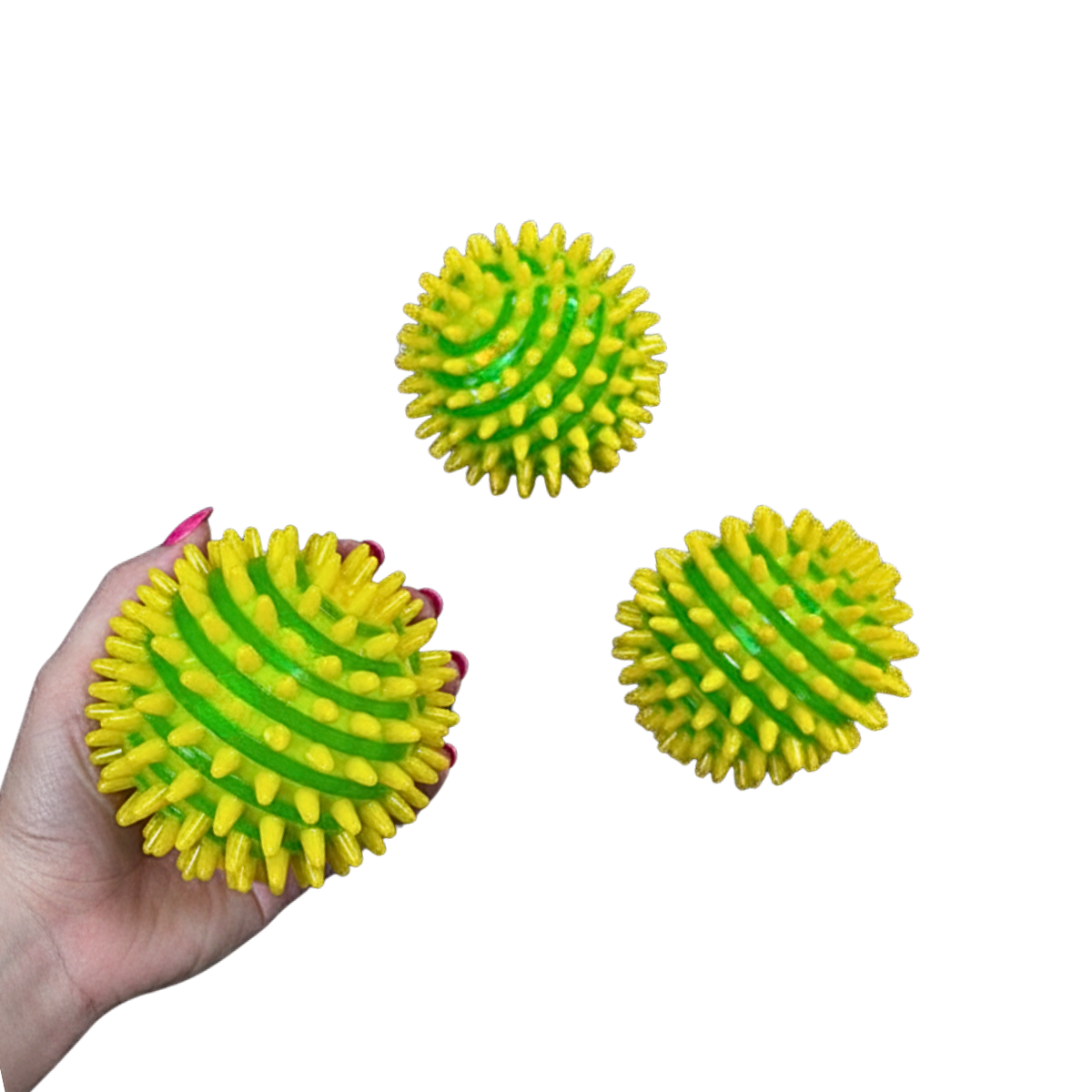 Spikey Flashing Stripy Ball Large