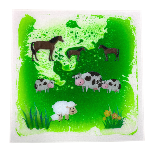 Animal Themed Liquid Floor Sensory Tiles Set of 4 30cm
