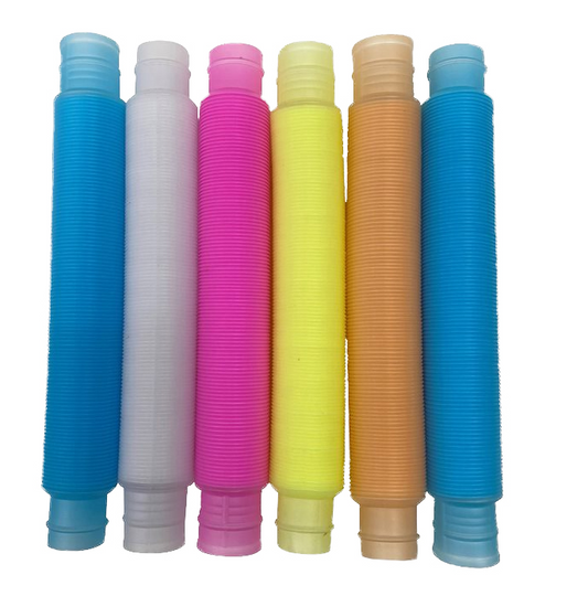 Glow in dark Fidget Stretch Tubes - 4 Pack - SENsory Toys4U