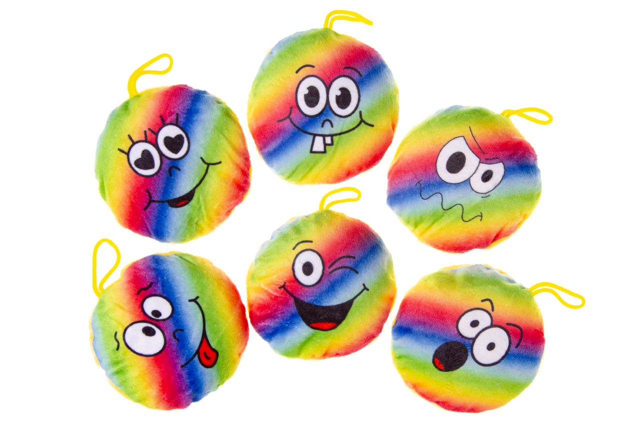 PLUSH, SUPER SOFT, RAINBOW EMOTION FACES