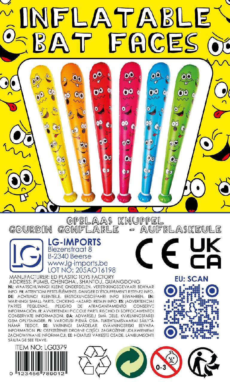 INFLATABLE BAT EMOTION FACES