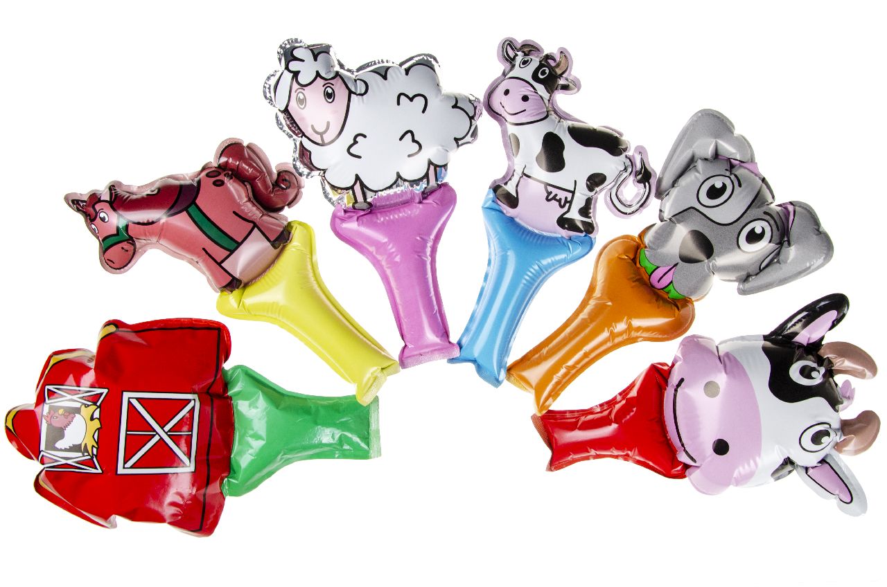 SELF INFLATABLE FARM ANIMAL FOIL BALLOON