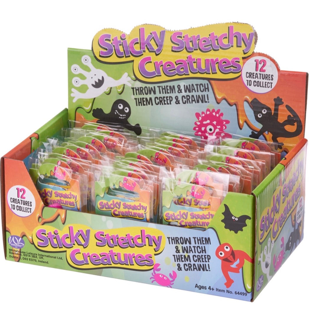 SMALL STICKY STRETCHY CREATURES 12 ASST