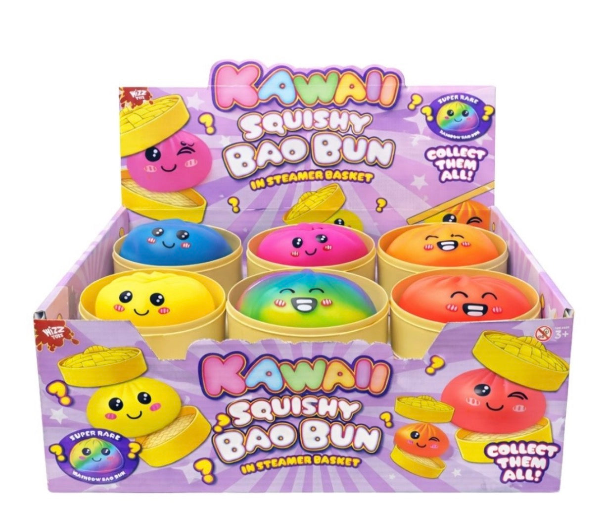 WIZZ TOYS NEON BAO DUMPLING WITH MALTOSE IN BASKET 8.5CM