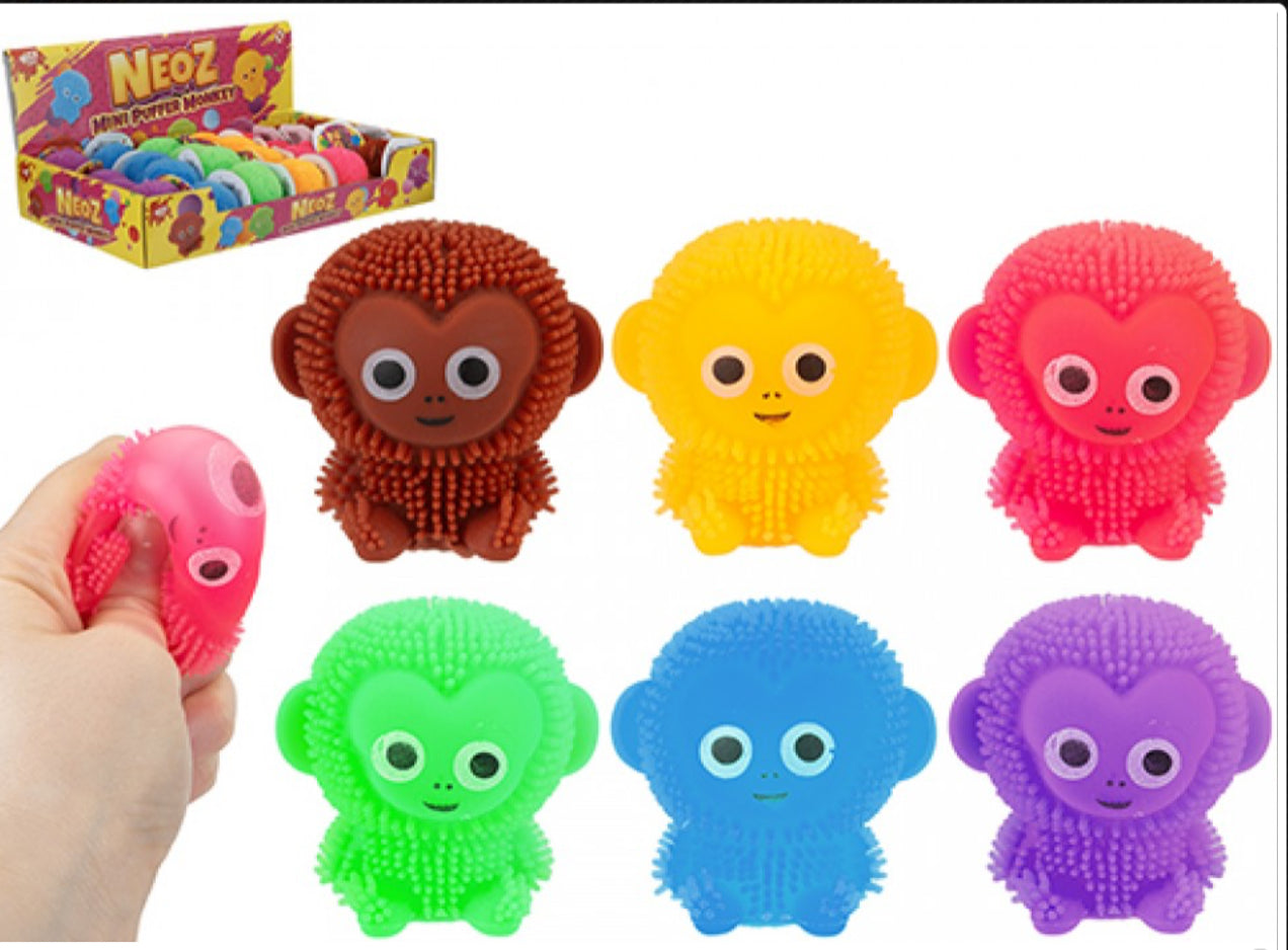 MINI MONKEY PUFFER 4.5CM 6 ASSORTED