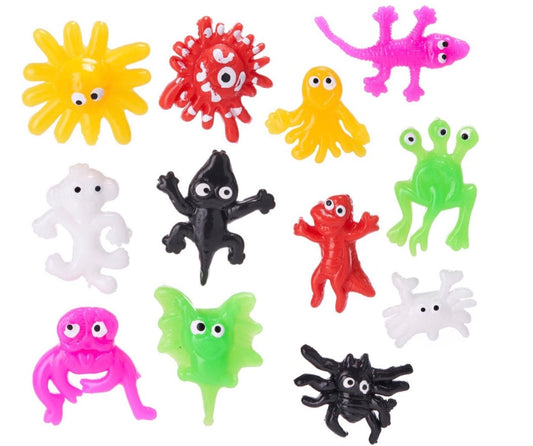 SMALL STICKY STRETCHY CREATURES 12 ASST