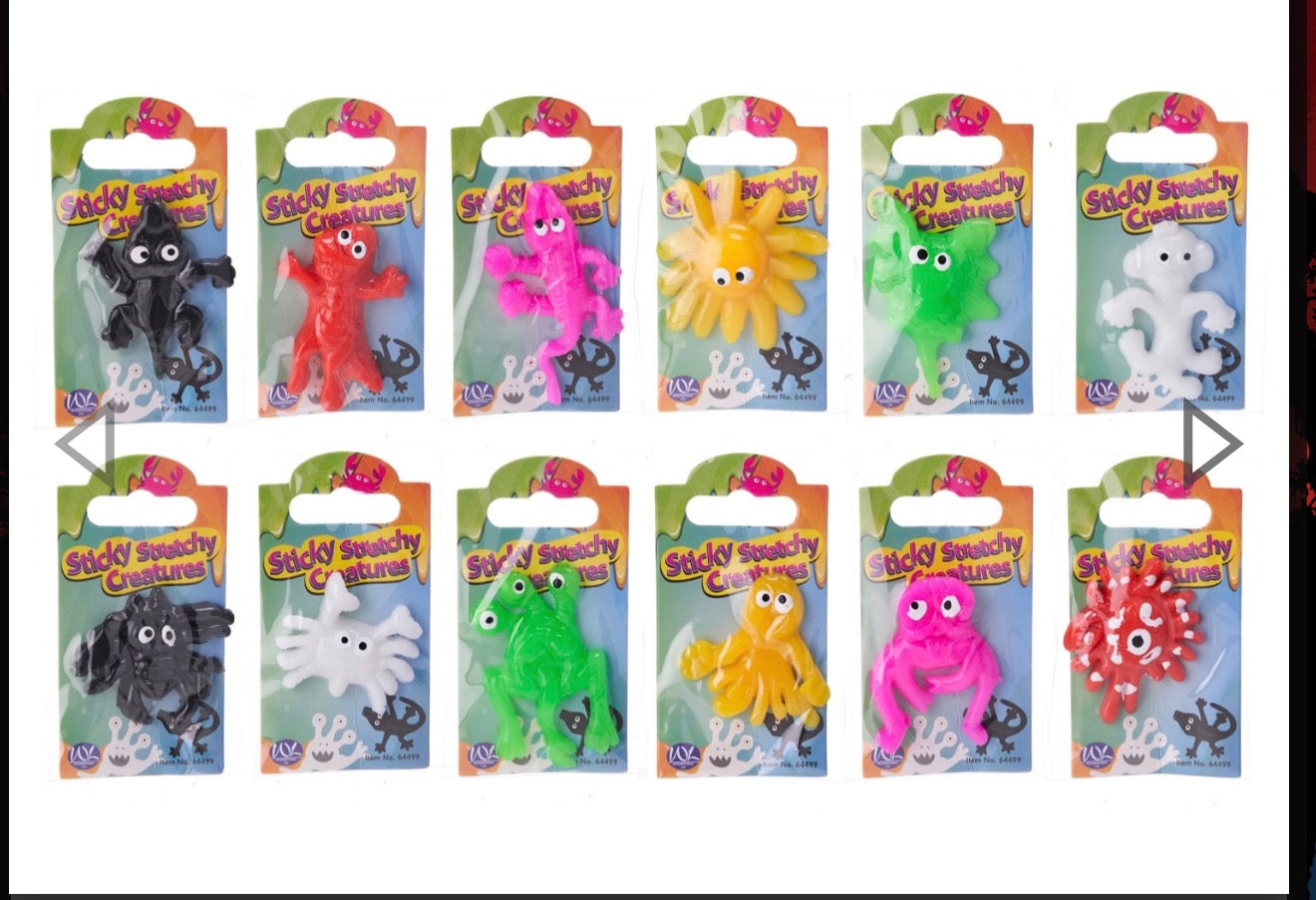 SMALL STICKY STRETCHY CREATURES 12 ASST