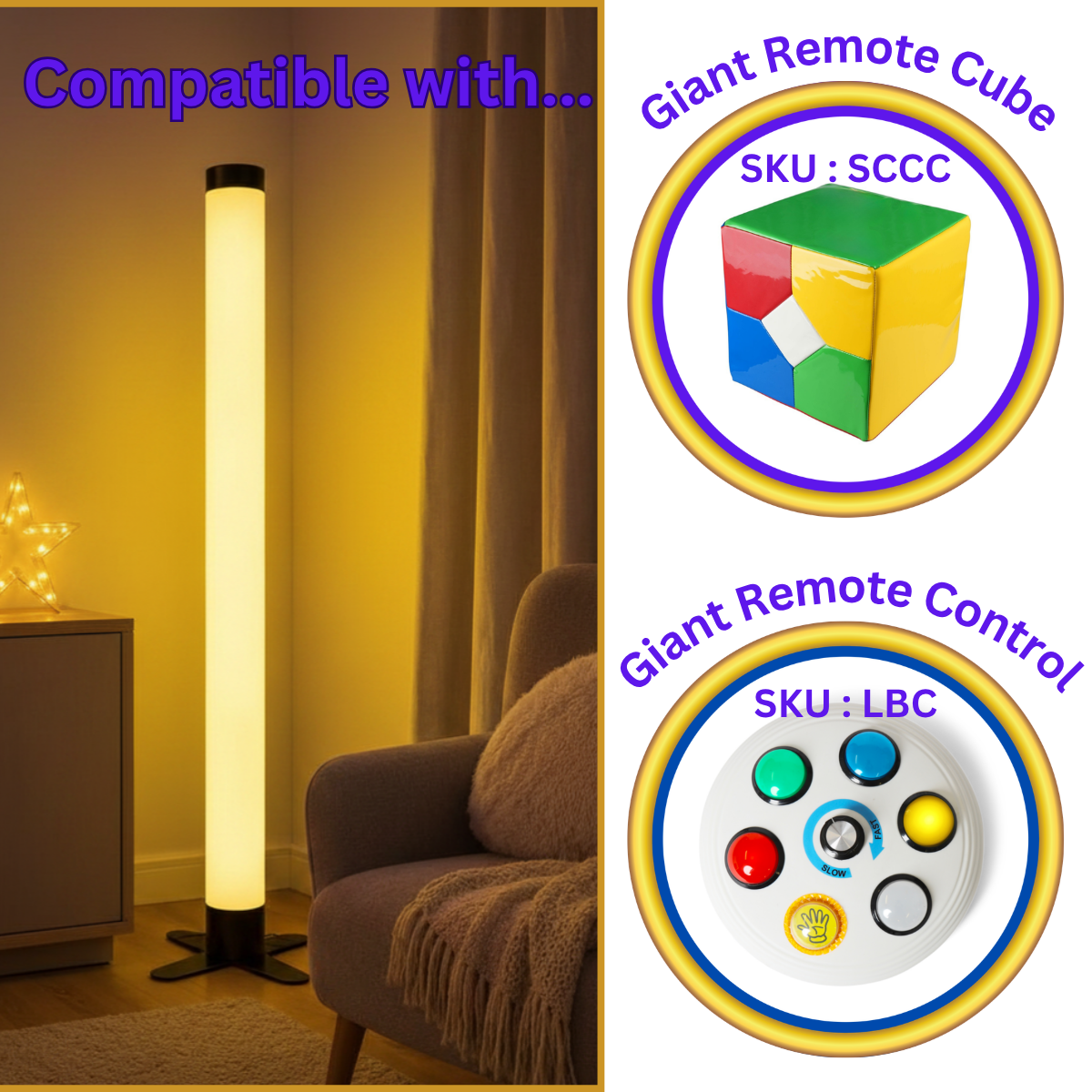 180cm Waterless Led Tube with Remote Control & Acrylic Bracket