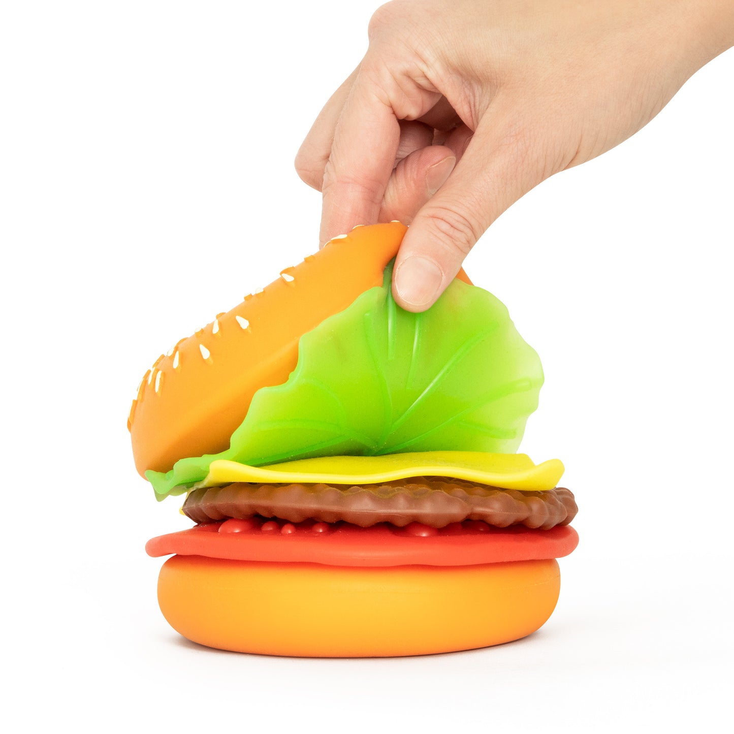 The Big Squij Peel & Stack Burger Slow-Rise Squishy Toy