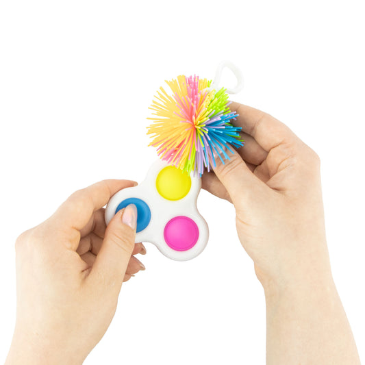 Pom Pom Fidget Toy Keyrings