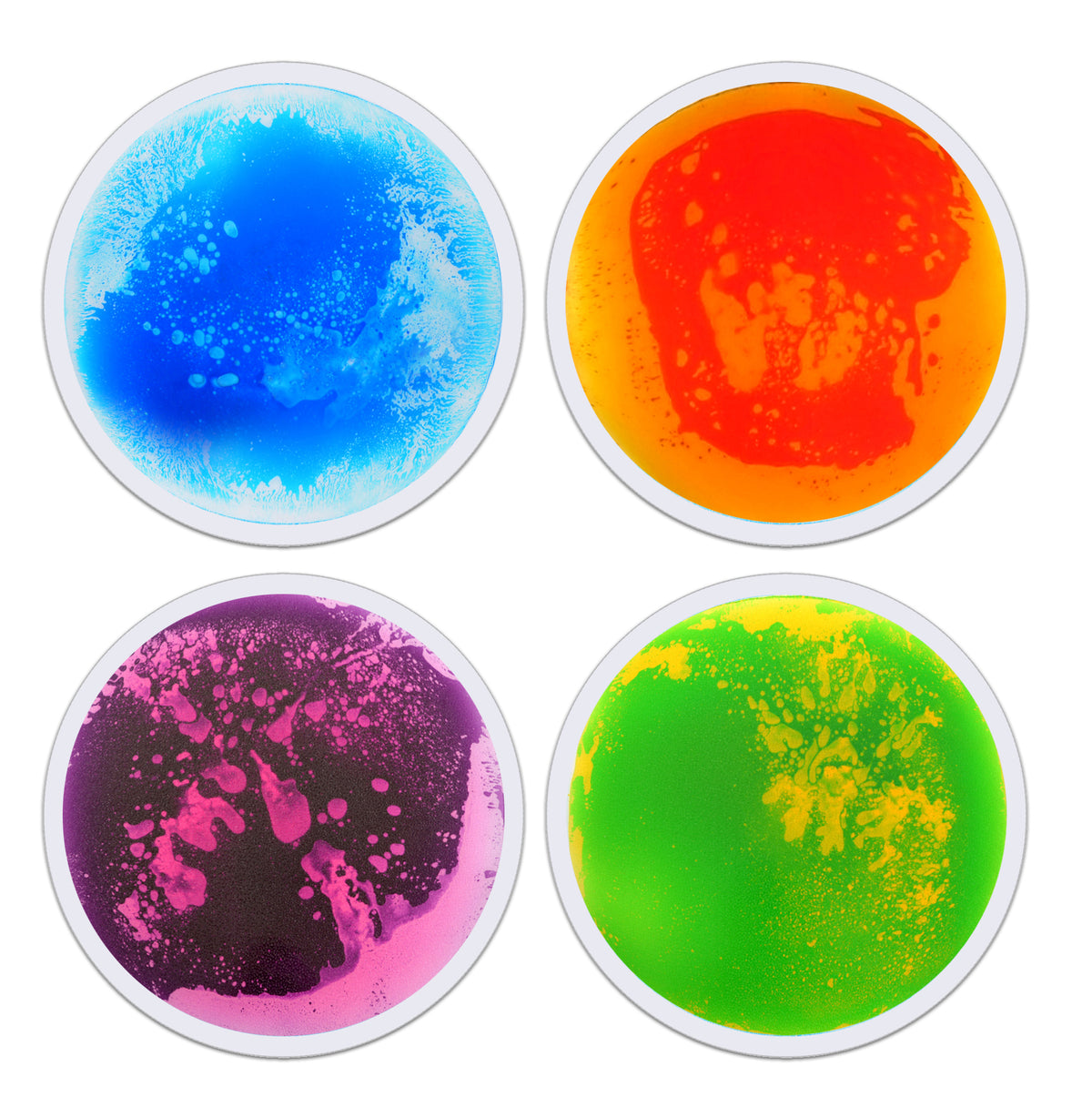 Round Liquid Floor Tiles – 4 Colours