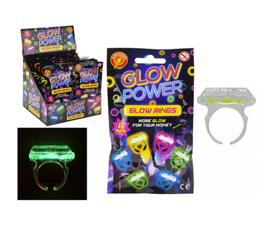GLOW RINGS 6 PIECE SET